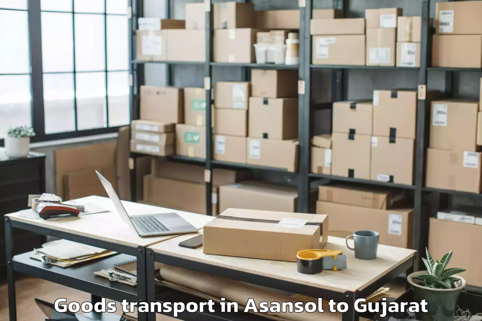 Book Asansol to Sankheda Goods Transport